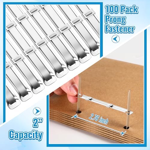 Dreyoo Two Hole Punch with 100pcs Paper Fasteners, 30 Sheet Capacity