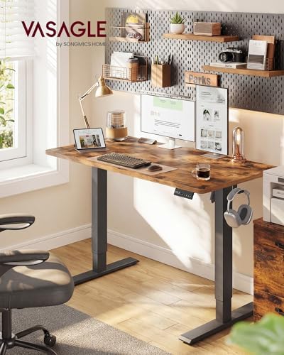 VASAGLE Electric Standing Desk, Height Adjustable, 47.2 x 23.6 Inches