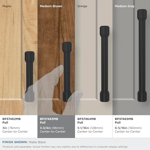 Amerock 3-3/4" Faircrest Matte Black Drawer Pull