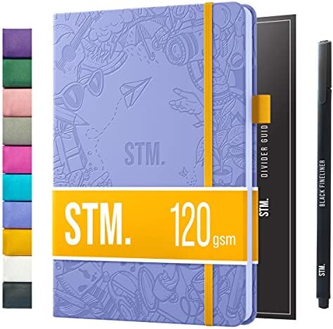 Bullet Dotted Journal Dot Grid Notebook | A5 Daily Journaling Notebooks for Personal Writing, Work, Women | 120gsm Thick Paper, Hard cover, Lay Flat Binding | 5x7 Journals Cuaderno Libretas de apuntes