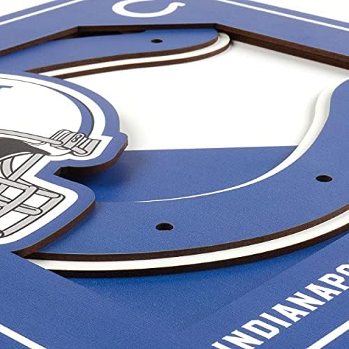 YouTheFan NFL Indianapolis Colts 3D Logo Series Wall Art