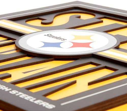 YouTheFan NFL Pittsburgh Steelers Slogan Series 3D Wall Art