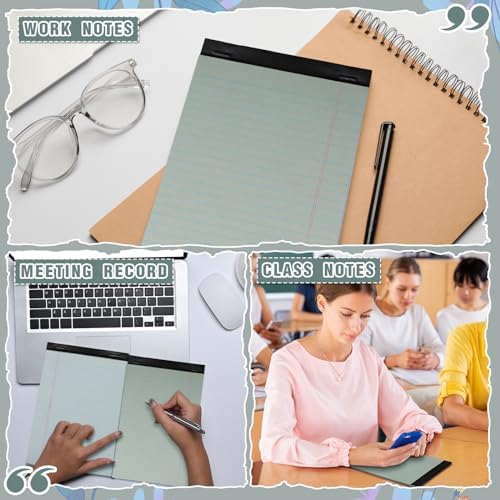 Lincia 24 Pcs 5" x 8" Small Legal Pads Colored Lined Note Pads Narrow Ruled Writing Notepads 50 Sheets Per Micro Paper Notebook Lined and Perforated for College Office Supplies (Fresh Colors)