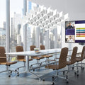 Acoustic Ceiling Panels Sound Absorbing Panels, Lattice White