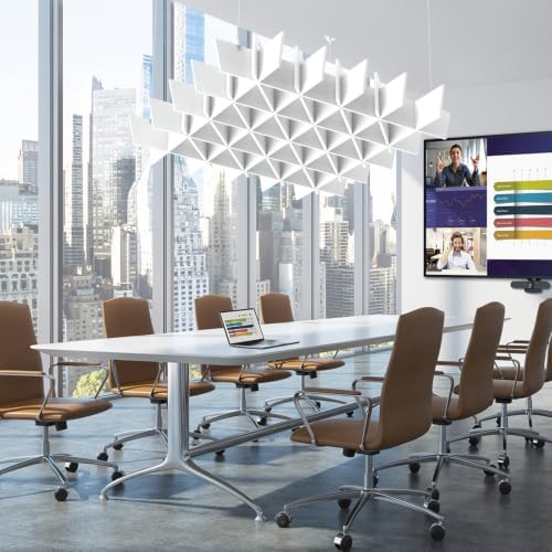 Acoustic Ceiling Panels Sound Absorbing Panels, Lattice White