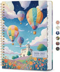 Large Planner 2026-2027, A4 (8.5" x 11") Hardcover Weekly & Monthly Planner July 2026 - June 2027 with Monthly Tabs, Academic Planner for School, Work and Office, Balloon Valley