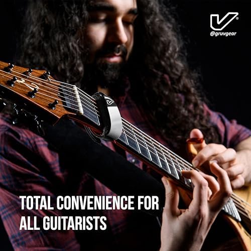 Gruv Gear Fret Wrap & Guitar Mute Pro, Fretwrap for Acoustic, Electric & Bass | String Dampener Recording, Tapping & Practice Accessory (1 Pack, Small White, Fits 4 String Bass, 6 String Guitar)