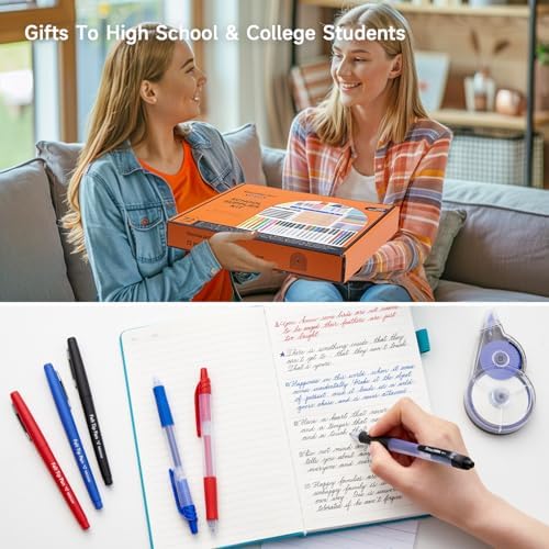 Shuttle Art 71 Pack School Supplies Kit, Back to School Supplies for Teachers, Middle High Schools, College School Supply with Highlighters, Pencils, Gel Pens, Dry Erase Markers, Felt Tip Pens, Glue