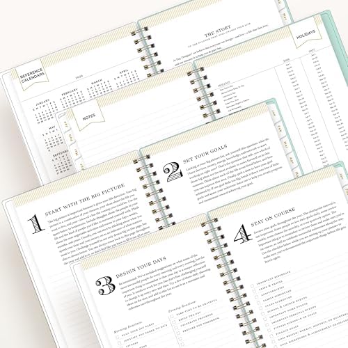 Blue Sky 2026 Weekly & Monthly Planner Calendar, 5"x8", Secret Garden Mint