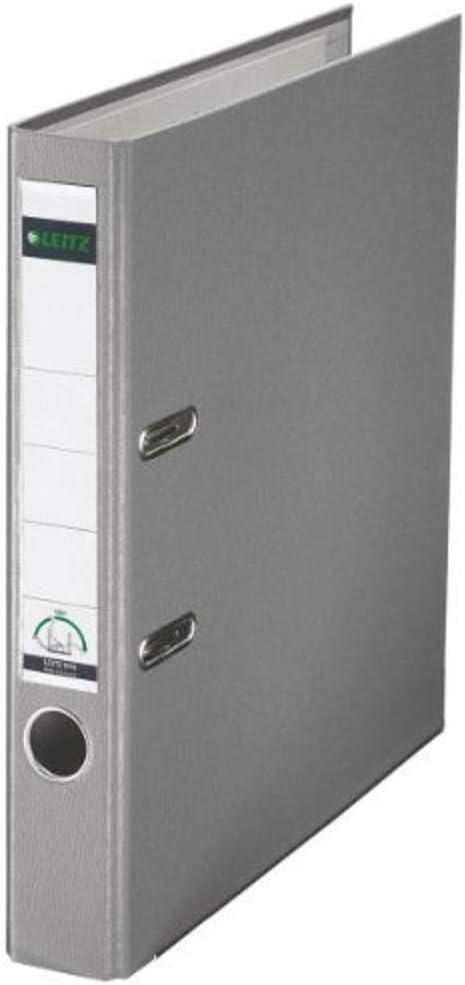 Leitz Lever Arch File, Grey, Plastic, A4, 5 cm Spine, 10150085