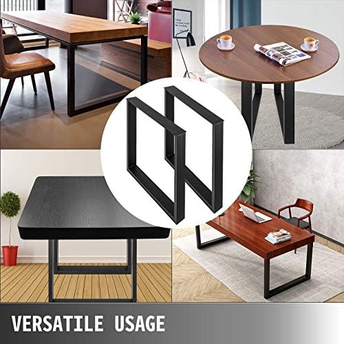 VEVOR Set of 2 Steel Table Legs, 28''Height 35''Wide Width Metal Legs for Dining