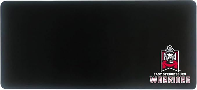 East Stroudsburg University of Pennsylvania Classic Cloth Desk Mat, Durable Office Supplies, Non-Slip Base, Responsive Desk Pad with Smooth Cloth Surface, Black