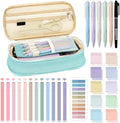 Jutom 39 Pcs Aesthetic Book Annotation Kit,Mint Green,Cute Style