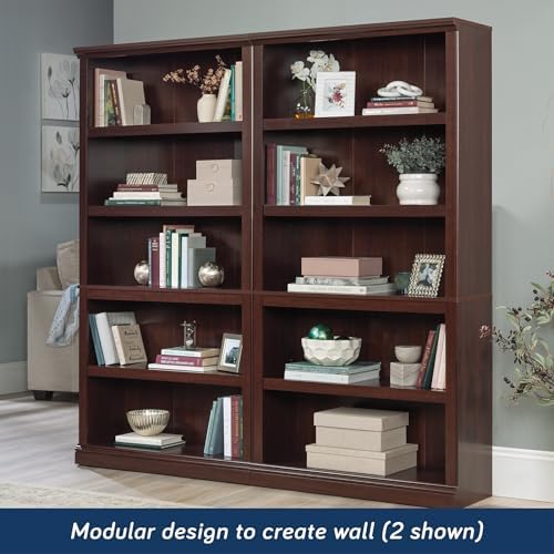 Sauder Miscellaneous Storage 5-Shelf Bookcase/ Book shelf, Select Cherry finish