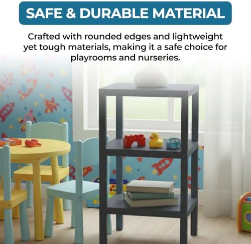 Honey-Can-Do Grey 3-Tier Storage Shelf