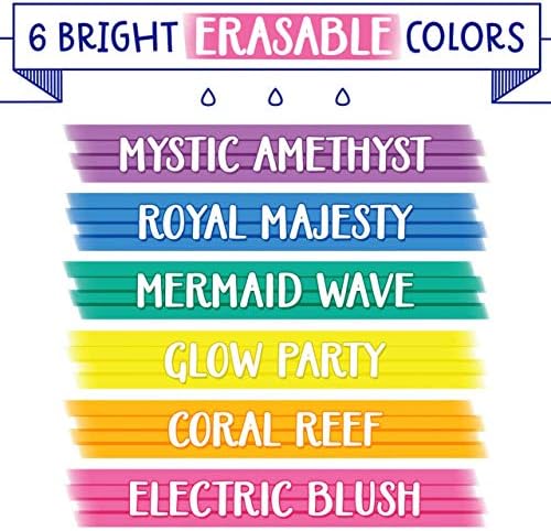 Crayola Take Note Erasable Highlighters, Cool School Supplies, Chisel Tip Markers, 6 Count, Pack of 2