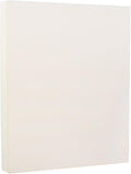 JAM PAPER Strathmore 88lb Cardstock - 8.5 x 11 Coverstock - 237 gsm - Natural White Laid - 25% cotton - 50 Sheets/Pack