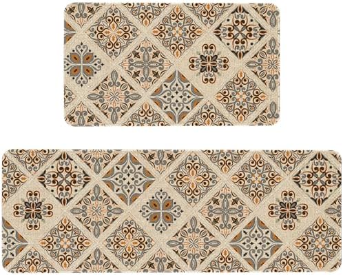 Kitchen Rugs and Mats Set of 2,Floor Mats for Home Kitchen Decor Mat