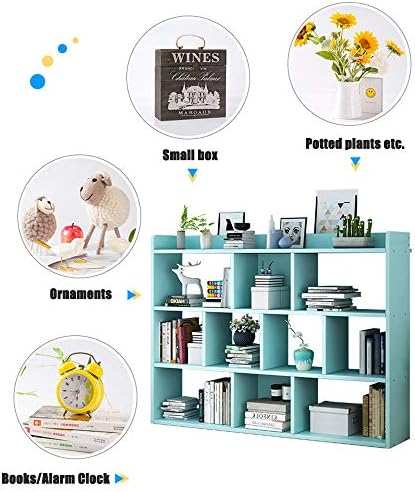 Freestanding Bookshelves Storage Display Cabinet Anti-Fall Utility Organizer Shelves for CDs/Movies/Books for Bedroom Living Room Home Office (140x20x90cm)