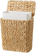 StorageWorks Wicker Bathroom Trash Cans with Removable Liner, Rectangle