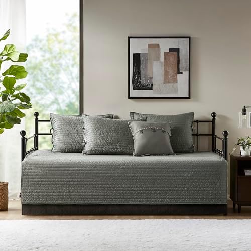 Madison Park Cabin Lodge Plaid Herringbone Daybed Cover Set, 6PC, 39"x75"