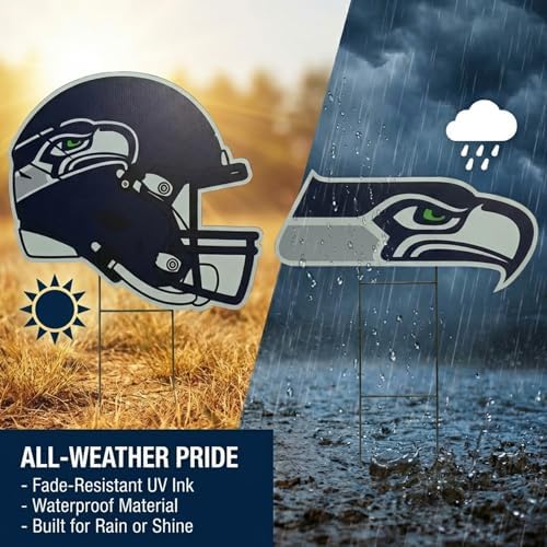 NFL Logo & Helmet 2 Pack Yard Sign Set