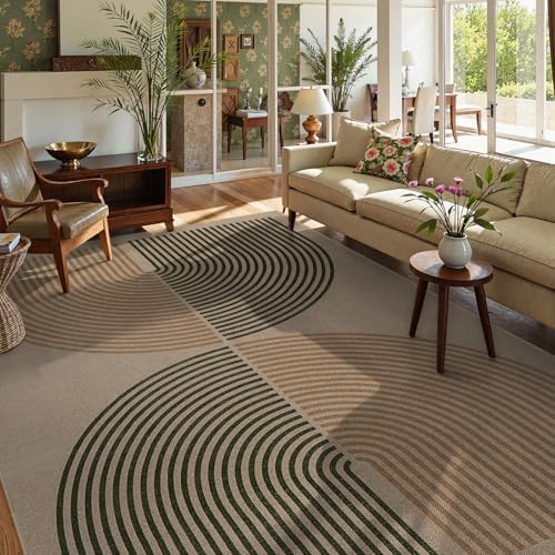 Lahome Modern Rainbow Easy Jute Rug 9x12, Large Nature Rugs for Living Room