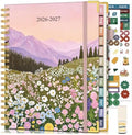 Academic Planner 2026-2027, Hardcover Weekly and Monthly Calendar Planner from July 2026 - June 2027, 8.5" x 11" A4 Large Daily Agenda with Tabs, College School Organizer for Student Teacher, Wildflower Mountainside