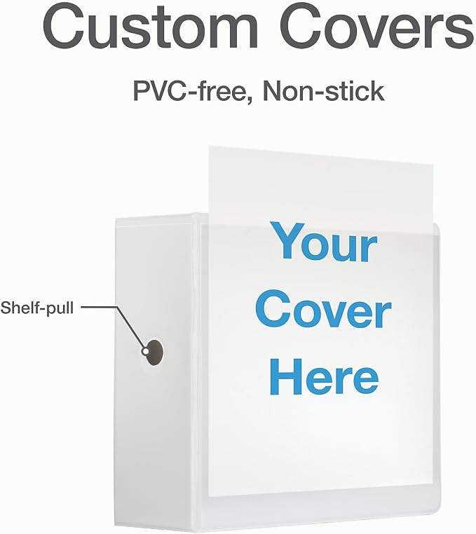 Cardinal 3 Ring Binder, 5 Inch Heavy Duty XtraLife Binder, Locking Slant-D Rings, Crack-Resistant Cover & Spine, ClearVue Covers with Shelf Pull, Holds 1,100 Sheets, White (26350)