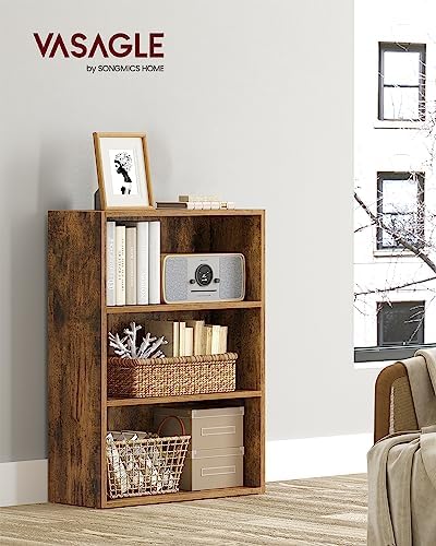 VASAGLE Set of 2 Bookshelves, 3-Tier Open, 23.6 Inches Wide