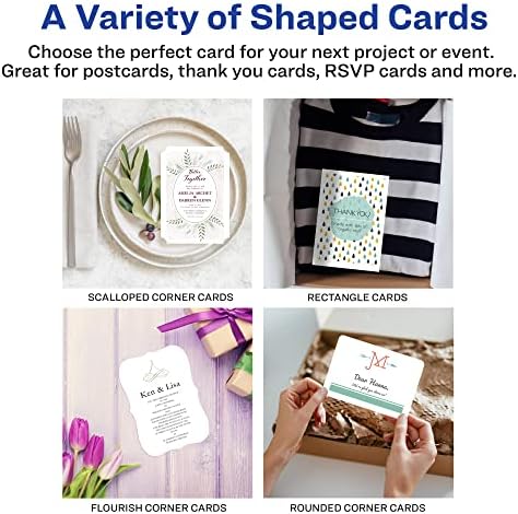 AVERY Postcards, Matte White, 3.5" x 5" | Rounded Corners | Laser/Inkjet Printable | 100 Cards | Pack of 5