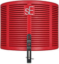 SE ELECTRONICS RF-X Reflexion Filter - Portable Microphone Isolation Shield for Recording Music, Podcasts & Voice-Overs - Four-Layer Acoustic Sound Shield for Home Recording Studio Equipment (Red)