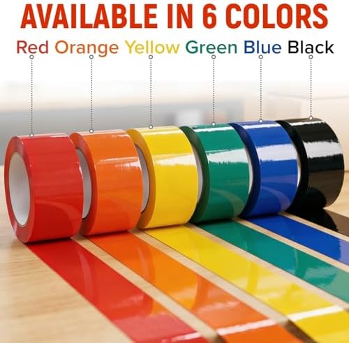 2" x 110 Yards Orange Packing Tape, 4 Rolls