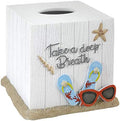 Avanti Linens - Tissue Box Cover, Beach Inspired Bathroom Decor (Beach Mode Collection)