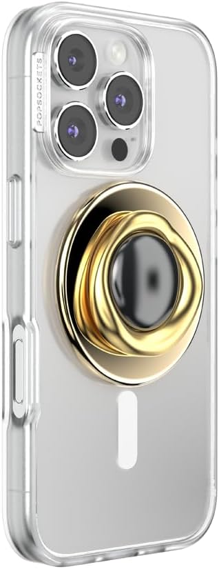 PopSockets Phone Grip for MagSafe, Magnetic Holder- Beholder Eye Gold | Removable, For Kindle / Android / iPhone, With Magnet, Pearl, Pretty, Bling, Crystal, Enamel, Designs