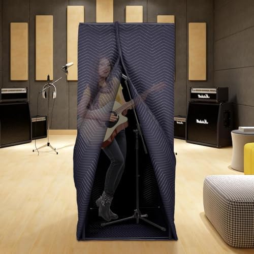 6.28 FT Portable Vocal Booth, Foldable Sound Isolation Recording Booth