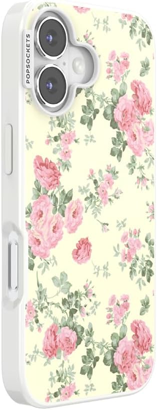 PopSockets iPhone 17 Phone Case with MagSafe- Cottage Tutu | Magnetic, Wireless Charging, Camera & Drop Protection, Yellow, Butter, Flower, Floral