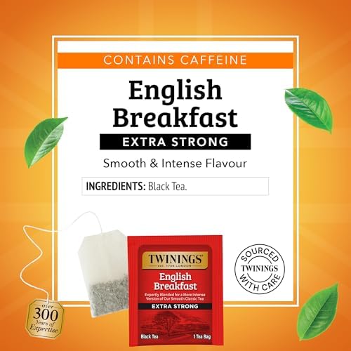 Twinings Extra Strong English Breakfast Black Tea Bags, 20 CT (1 Pack)