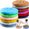 Fumete 12 Pcs Round Floor Pillows Cushions Seating 16 x 16 Inches Floor Round Cushions for Kids Toddlers Flexible Reading Chair Pillows for Classroom Home School Playing Supplies(Bright Color)