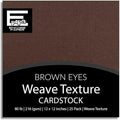 BROWN EYES—12x12 Textured Cardstock | 80lb Textured Brown/Tan Scrapbook Paper | Premium Cardstock for Cricut Cutting | 25 Sheets