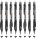 USUAL Retractable Erasable Gel Pens, 0.5mm Fine Point, 8 Black Ink Pens, Make Mistakes Disappear, Smooth Writing for Office & Back-to-School Supplies