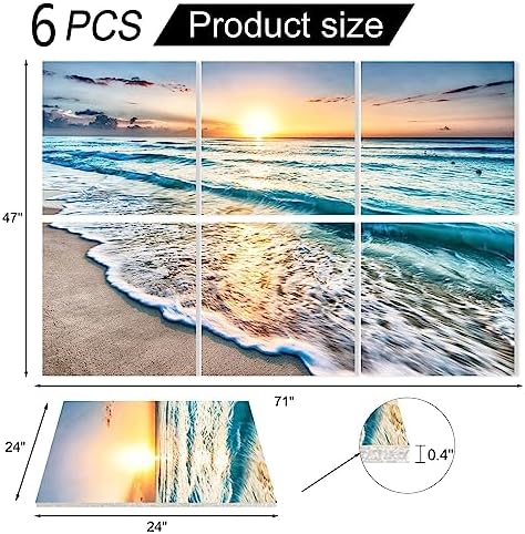 Acoustic Panels Beach Art, Sound Proofing Wall Panels, Noise Absorbing