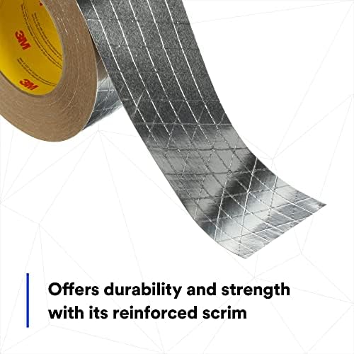 3M Venture Tape FSK Facing Tape 1525CW, Pressure Sensitive, Cold Weather Adhesion, Foil, Scrim, Kraft, UL723 Classified, 4.87 in x 50 yd
