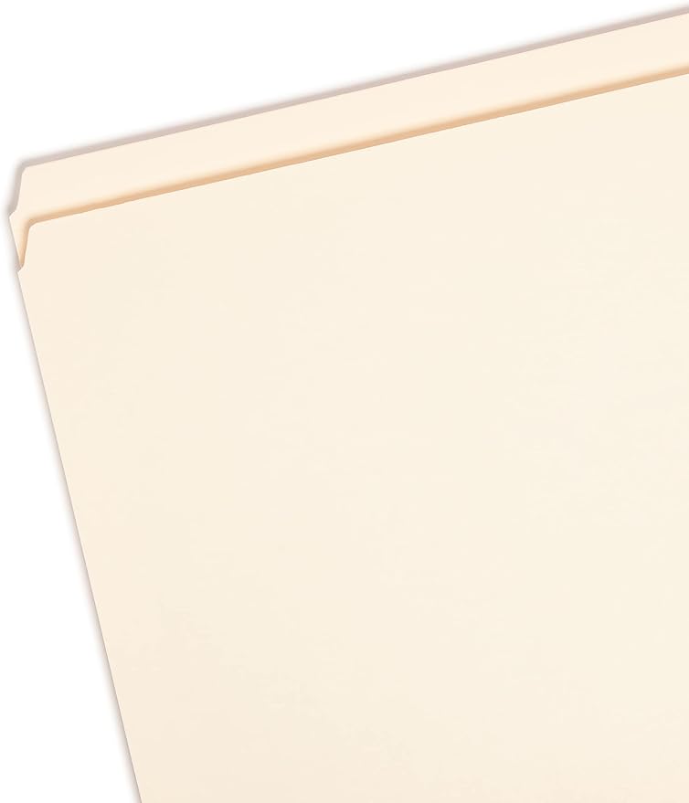 Smead File Folder, Reinforced Straight-Cut Tab (Not Undercut), Legal Size, Manila, 100 per Box (15310)