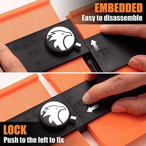 Saker Contour Gauge Profile Tool Set,Unlimited Connection 2PCS and Pencil