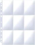 100 Pack 11-Hole Sheet Protectors, Top-Loading Clear Sleeves, Heavy Duty, Waterproof/Dustproof, High Transparency, Fits 3-Ring Binders, Thick & Durable for Photos/Documents