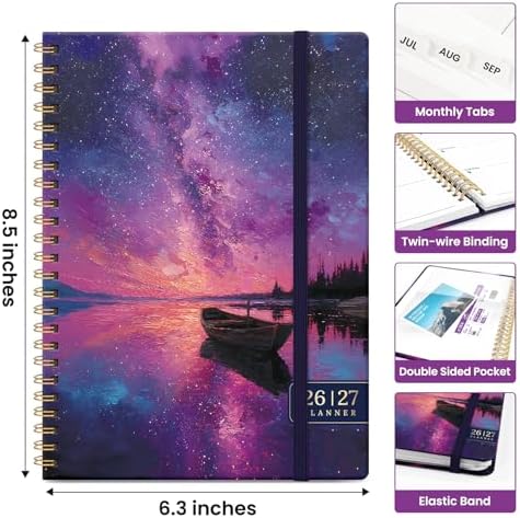 Planner 2026-2027, Monthly & Weekly Jul 2026-Jun 2027 Planner Calendar