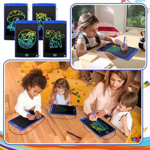 Zhehao 24 Pcs LCD Writing Tablet Kids Board, Blue, Round Style