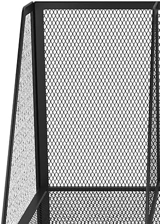 TRU RED Wire Mesh Desk Organizer, 6‑Compartment, Matte Black, 2‑Pack – Desktop Accessory Holder for Office Supplies