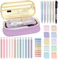 Jutom 39 Pcs Aesthetic Book Annotation Kit,Purple,Cute Style